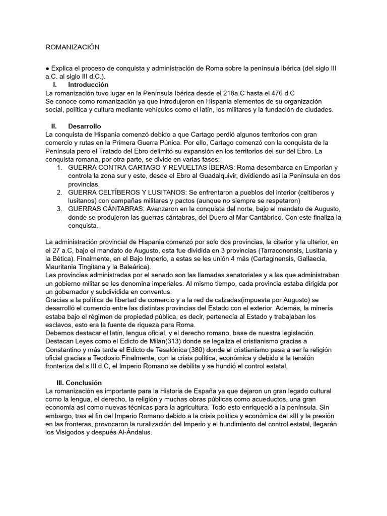Romanizacio%CC%81n .PDF | PDF | imperio Romano
