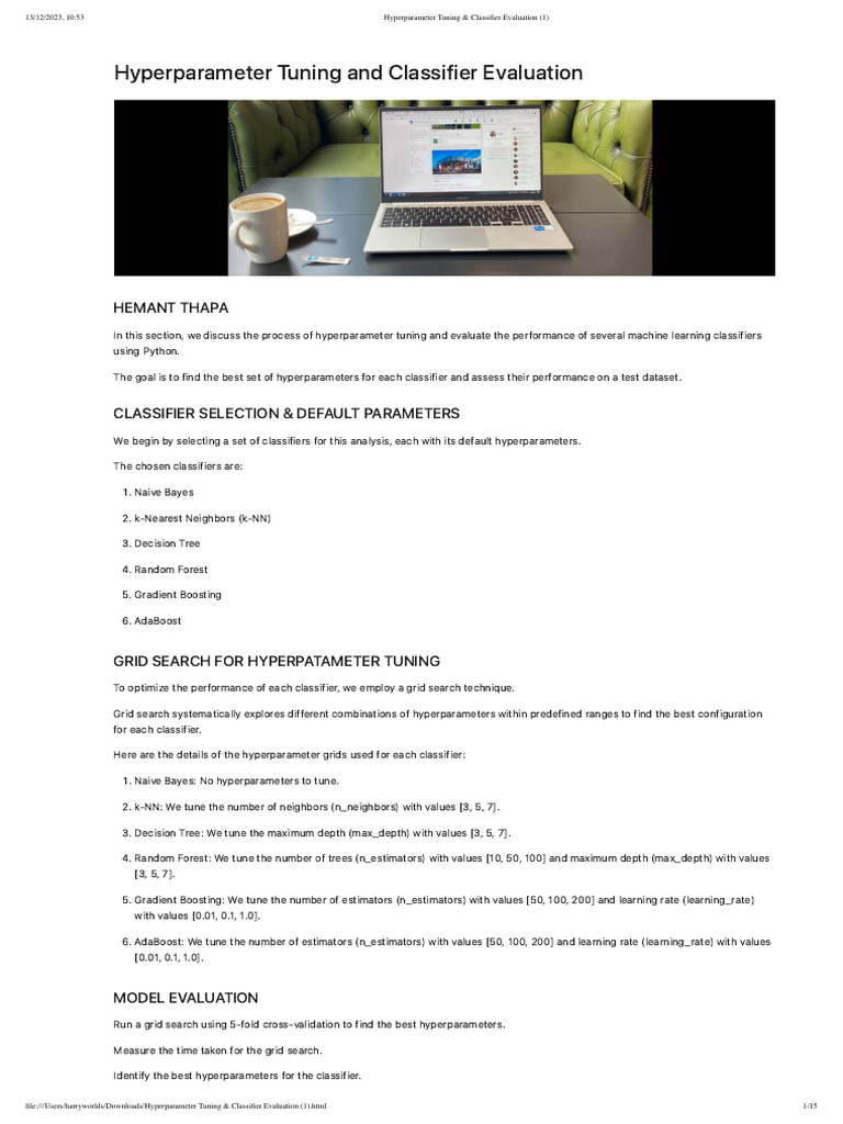 Tuning Gradient Boosting Classifier | PDF | Visual Cortex | Receiver ...