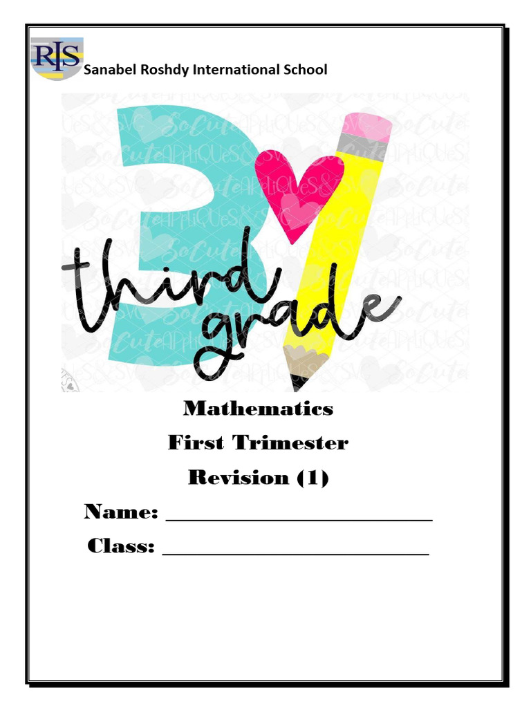 Year 3 Math Revision - Trimester 1 | PDF | Mathematics