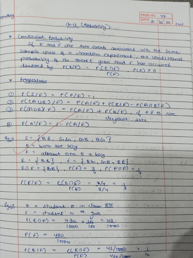 Maths CH Probability | PDF
