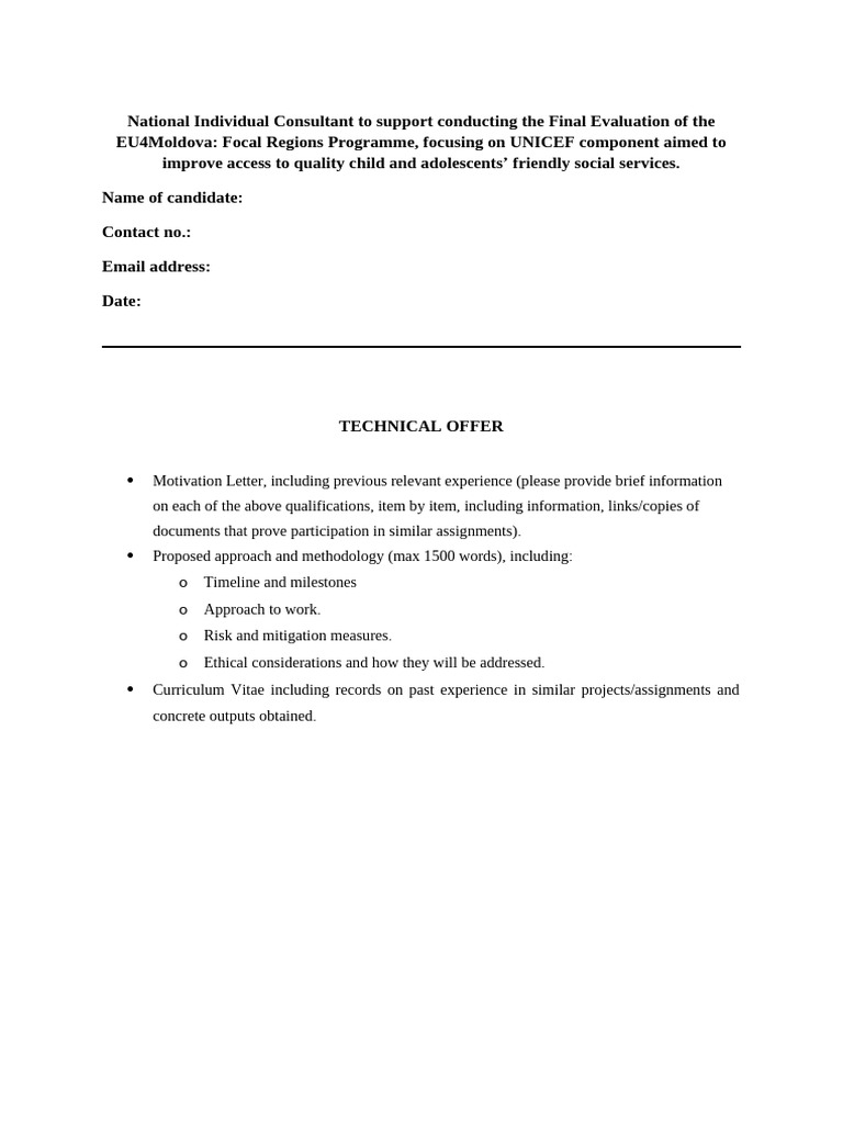 Technical Offer - EU4Moldova Final Evaluation - National Consultant ...