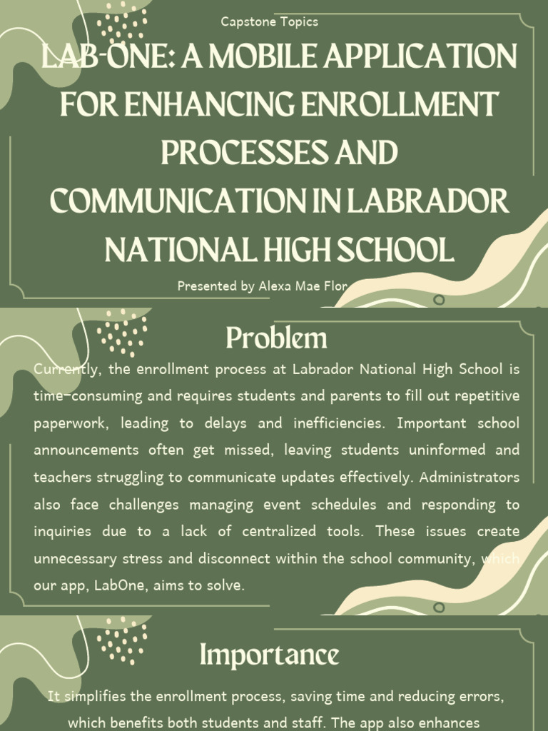 LabOne App: Streamlining School Enrollment | PDF | Battery Charger ...