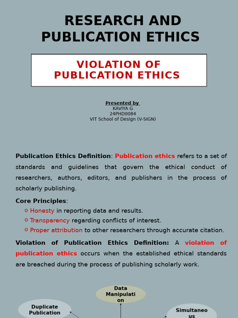 Violations of Publication Ethics Explained PDF Cell Potency Stem Cell