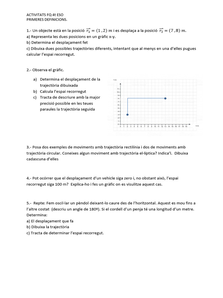 F02 Problemes 1. Primeres Definicions | PDF