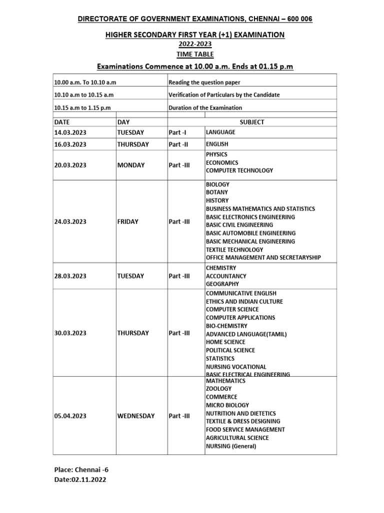 11th-public-exam-march-2023-time-table-pdf-science