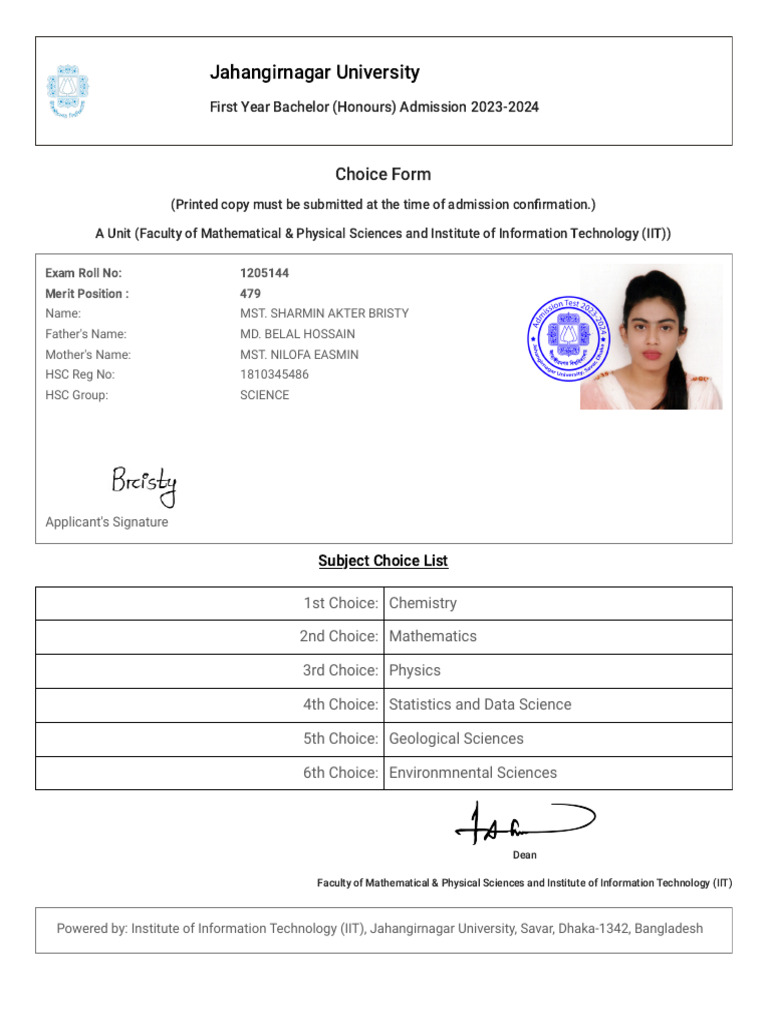 Choice Form | PDF