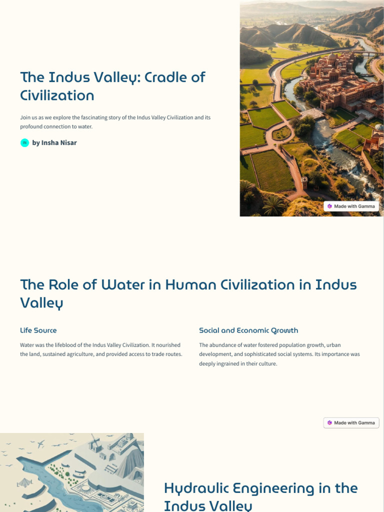 The Indus Valley Cradle of Civilization | PDF | Civilization | Irrigation