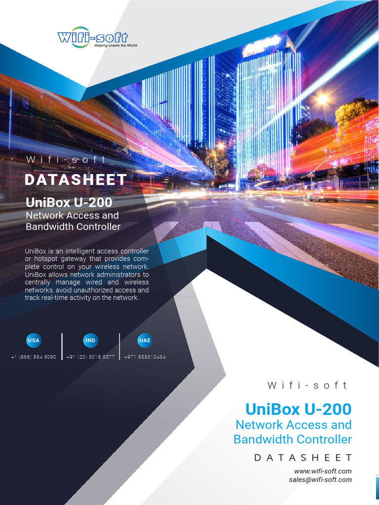UniBox U-200: Wi-Fi Access Controller | PDF | Computer Network ...