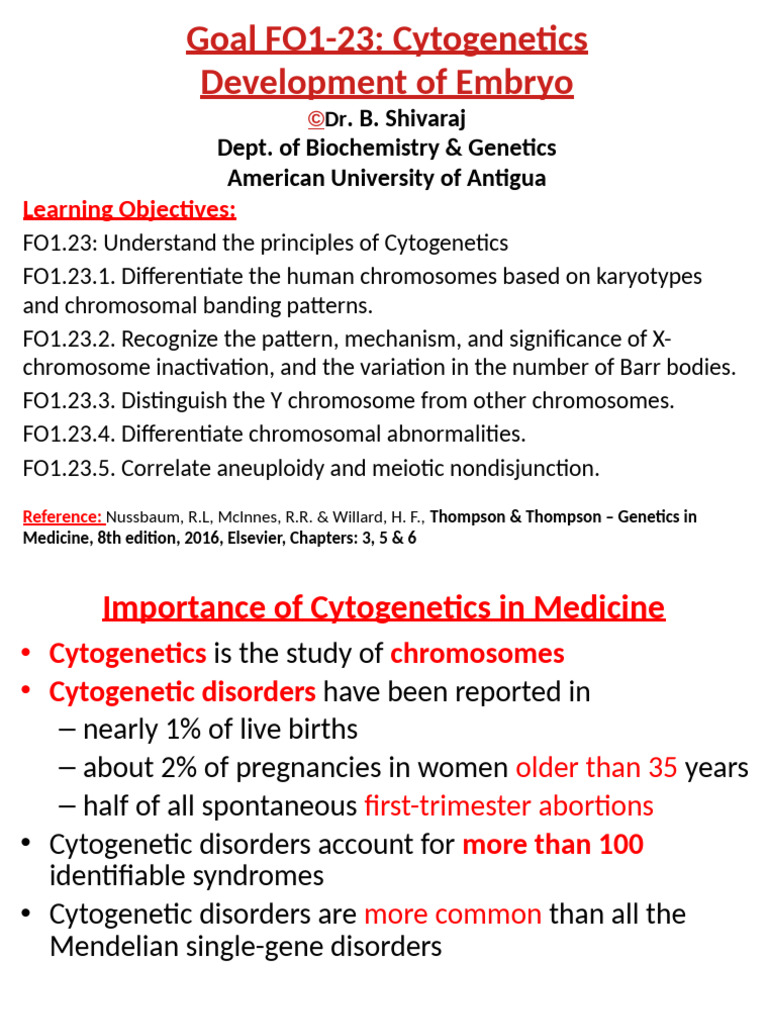 Foundation 1, Cytogenetics, F2022 | PDF | Karyotype | Cytogenetics