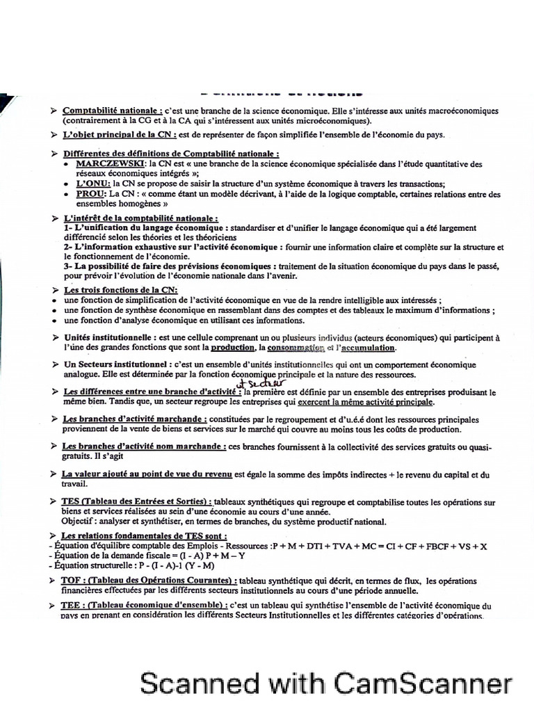 QST de Cours CN 2 | PDF