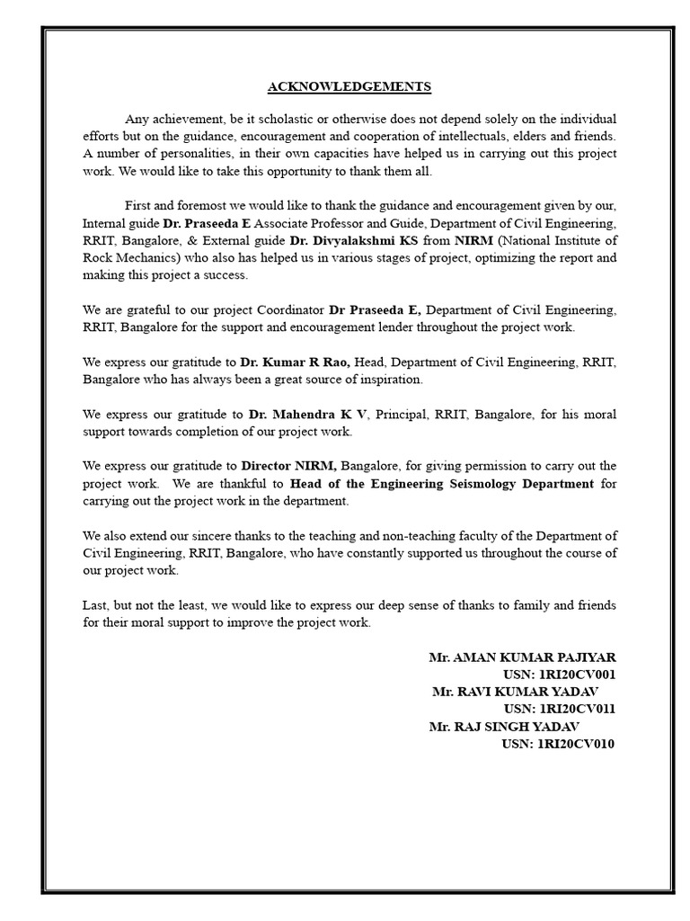 Acknowledgement NEW 1 | PDF