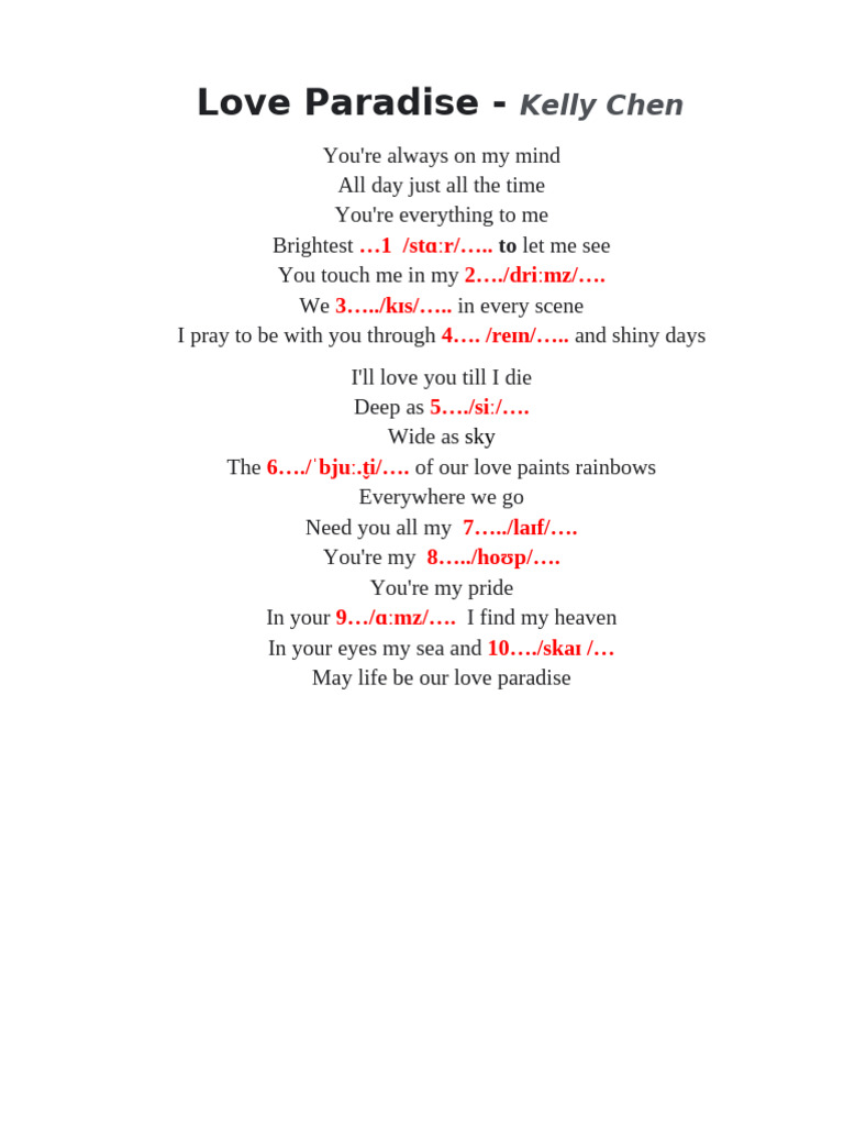 Love Paradise | PDF
