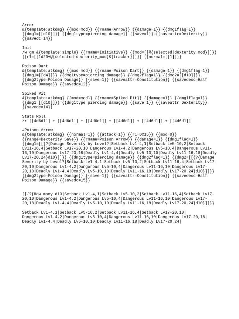 DND Macro | PDF