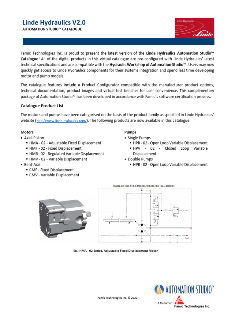 Linde Hydraulics Automation Studio Catalogue | PDF | Viscosity | Pump