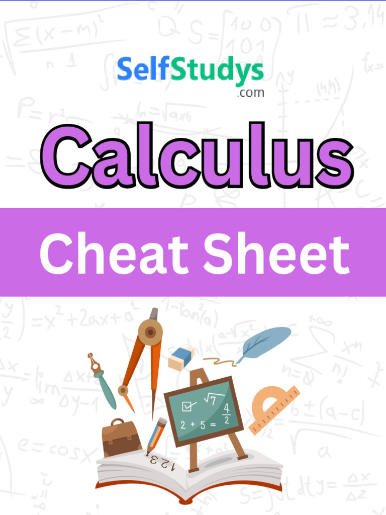 Calculus Cheat Sheet PDF 123 | PDF