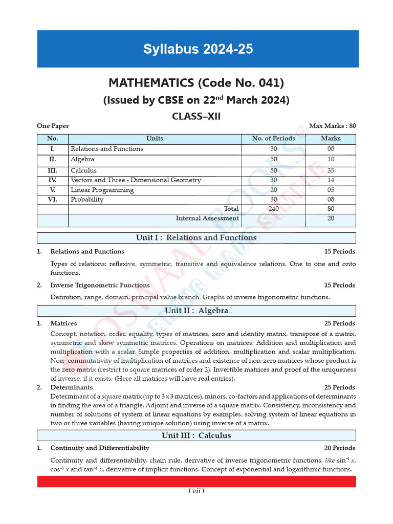 Mathematics Syllabus | PDF | Matrix (Mathematics) | Line (Geometry)