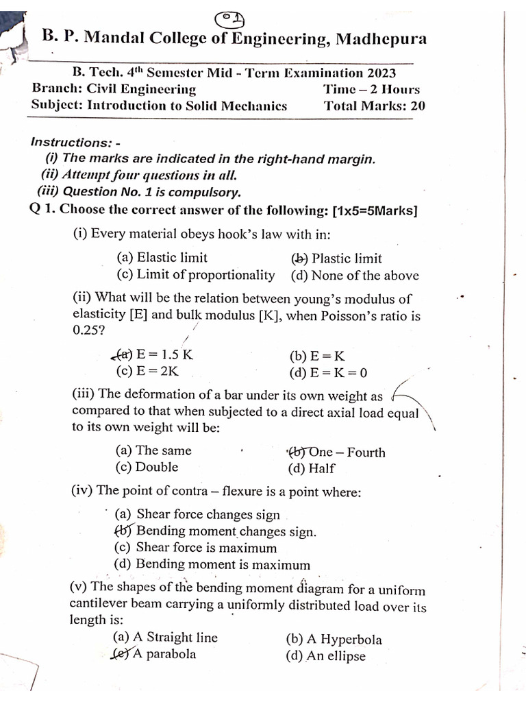 Civil Mid Sem Question Pdf