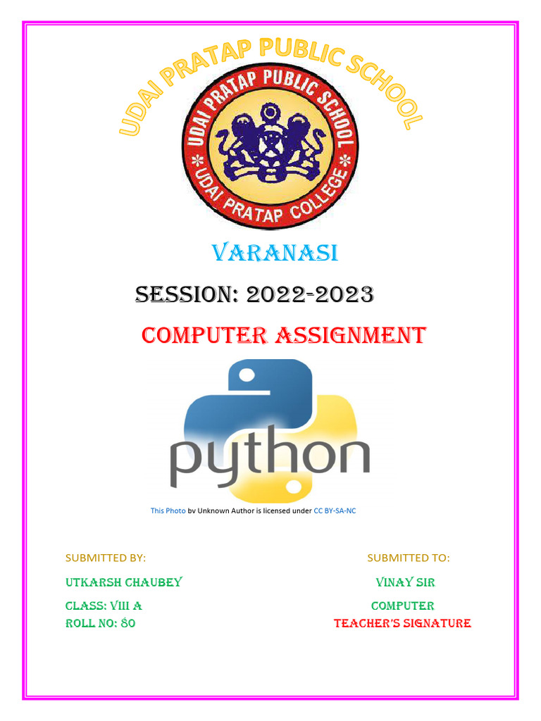 Varanasi Computer Assignment 2022-23 | PDF