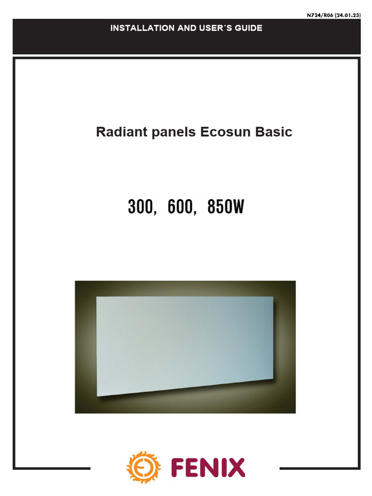 Ecosun Basic Radiant Panels Guide | PDF
