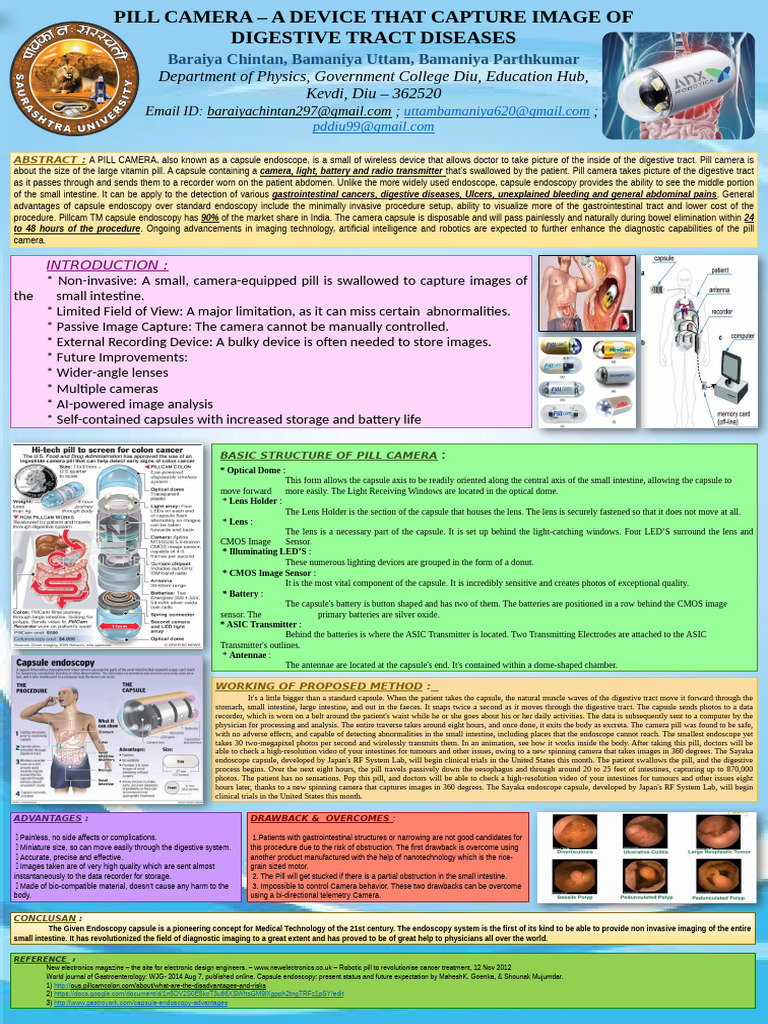 Pill Camera for Digestive Health Imaging | PDF | Gastroenterology ...
