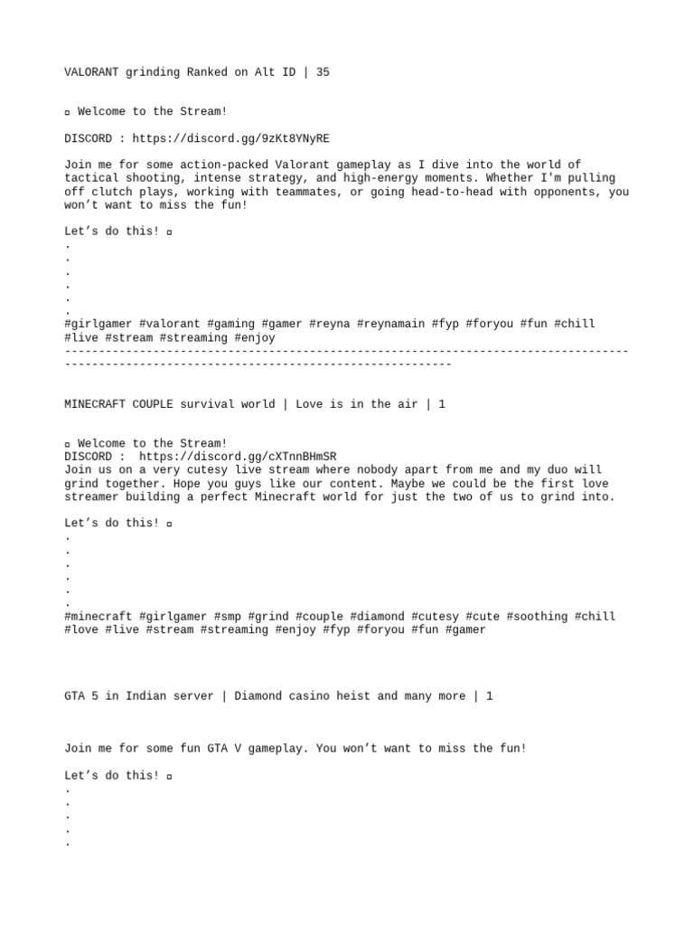 STREAm DEScrIPtioN | PDF