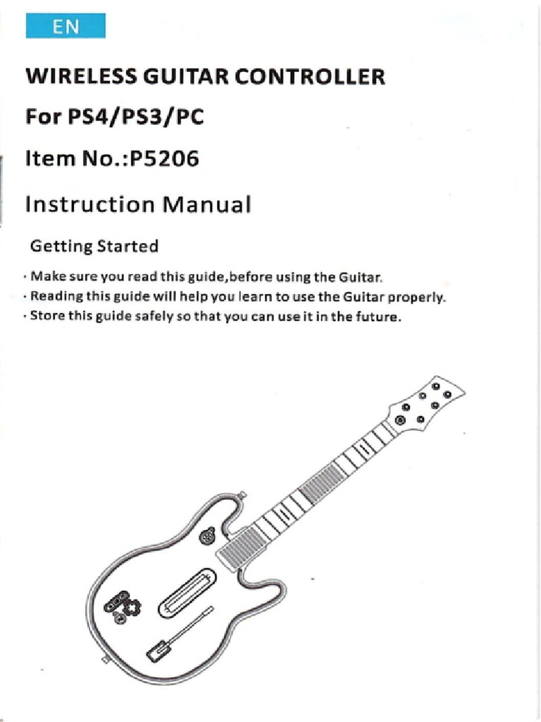 P5206 - Wireless Guitar Controller - OCR | PDF | Computer Keyboard ...