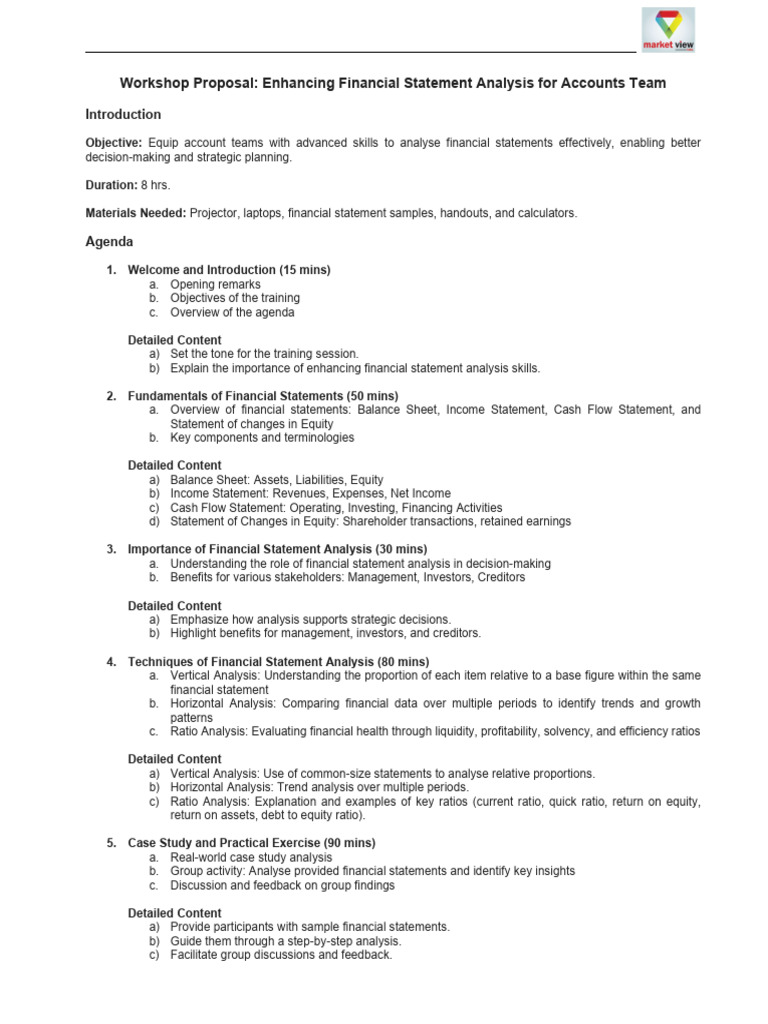 Financial Statement Analysis Workshop | PDF | Financial Statement ...
