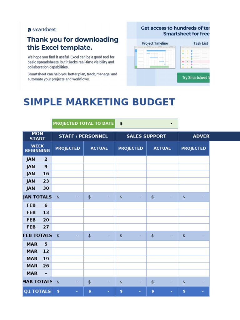 Presupuesto de Marketing Simple 2023 | PDF