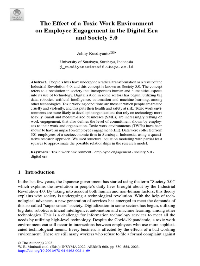 The Effect of A Toxic Work Environment On Employee | PDF | Bullying ...
