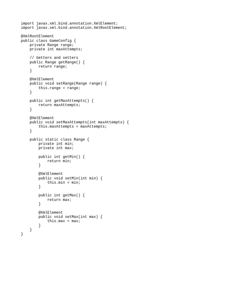 Java Game Configuration Class | PDF