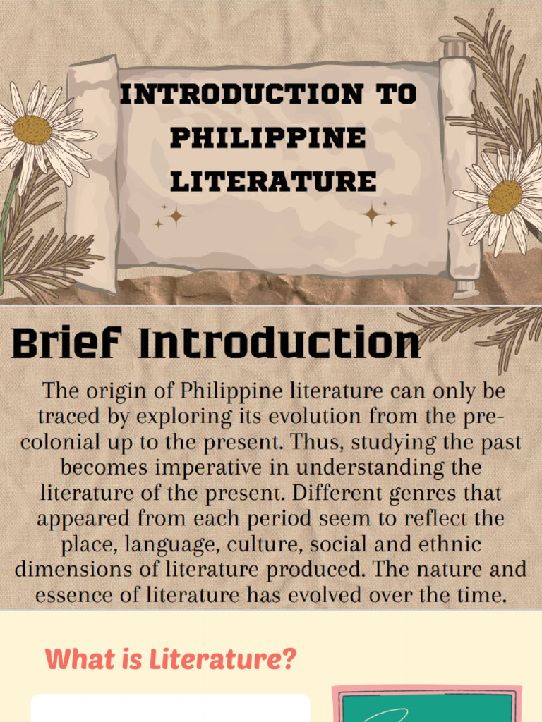Lesson+1 +Introduction+to+Phil.+Lit | PDF