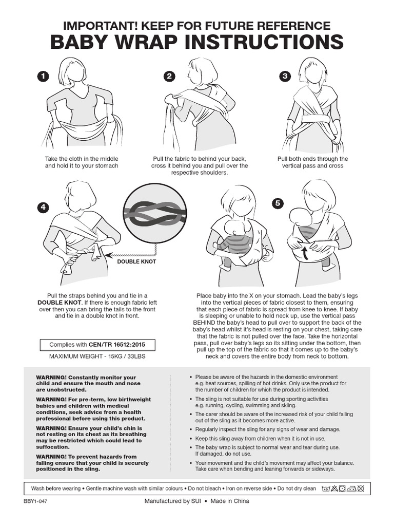 Baby Wrap Instructions for Safe Use | PDF