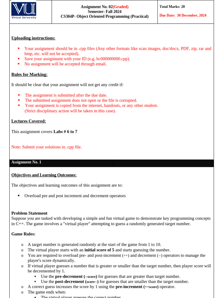 Fall 2024 - CS304P - 2 | PDF