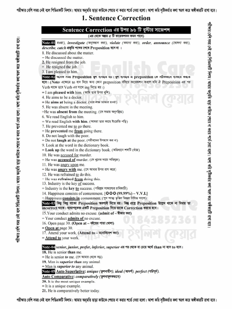 Sentence Correction | PDF