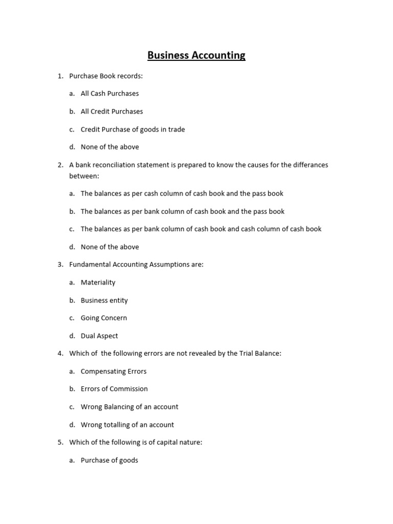 Accounting Basics Quiz | PDF | Debits And Credits | Expense