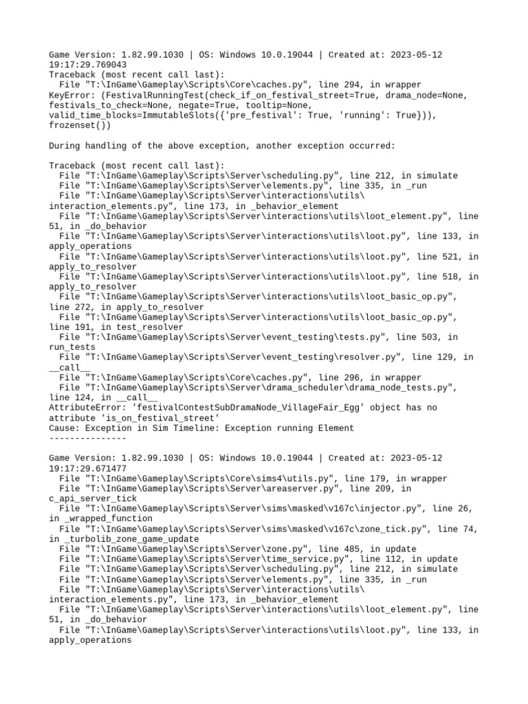 Game Script Error Log | PDF | Microsoft Windows | Software