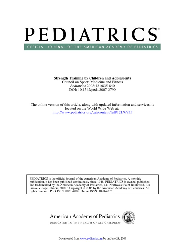 Strength Training For Kids | PDF | Weight Training | Strength Training