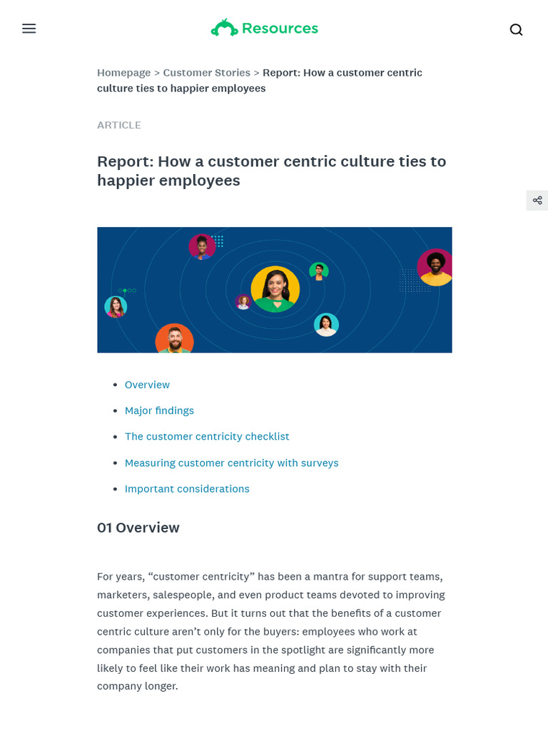 How A Customer Centric Culture Ties To Happier Employees | PDF ...