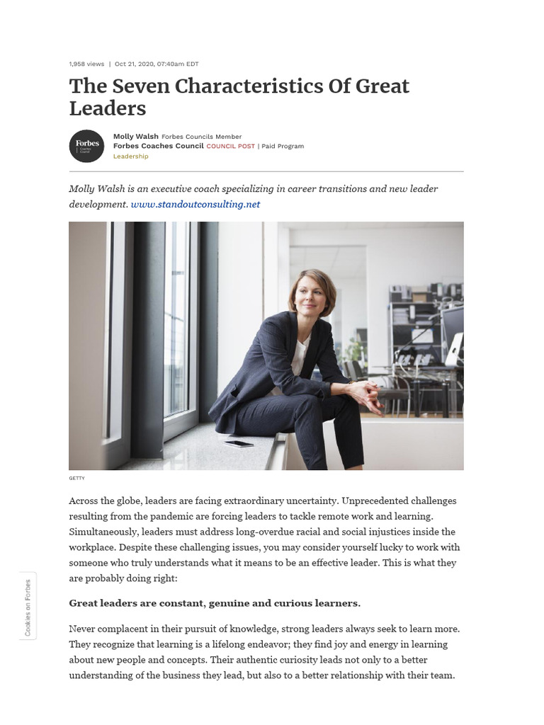 Seven Traits of Effective Leaders | PDF | Leadership | Learning