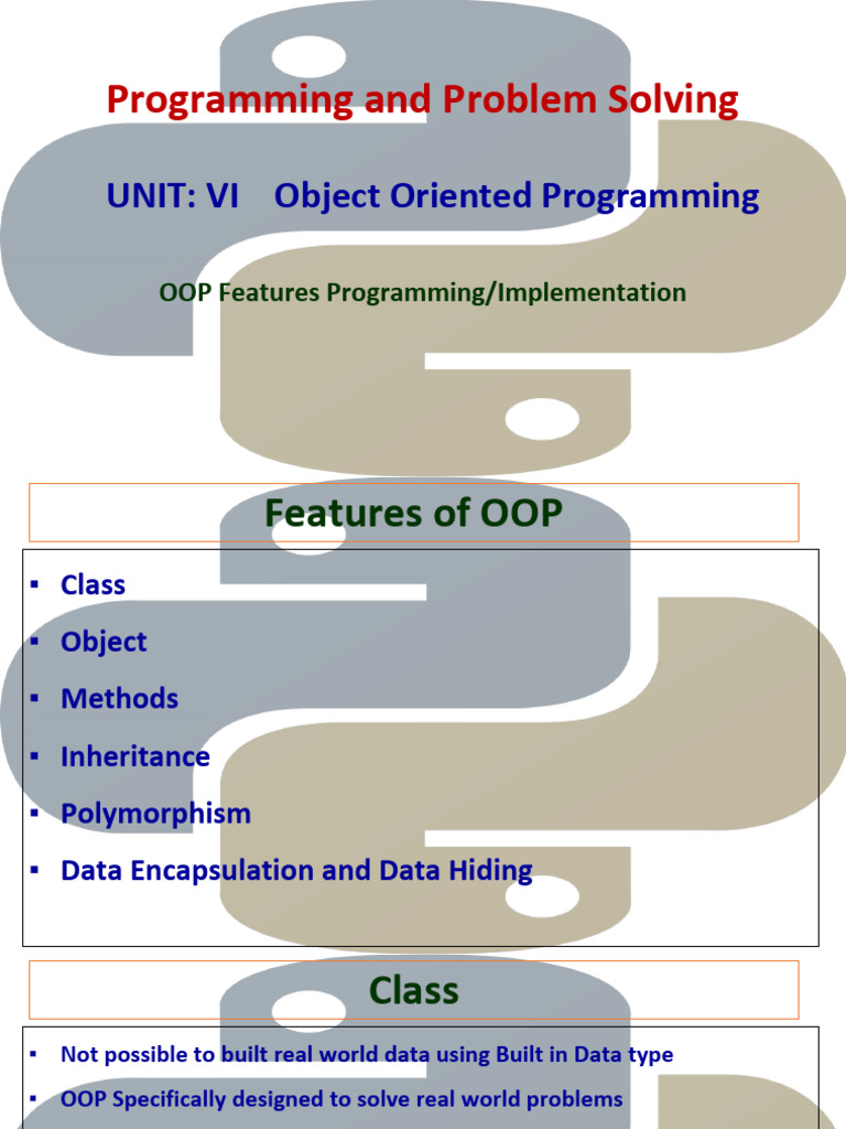 OOP Concepts: Classes, Methods, Inheritance | PDF | Class (Computer ...