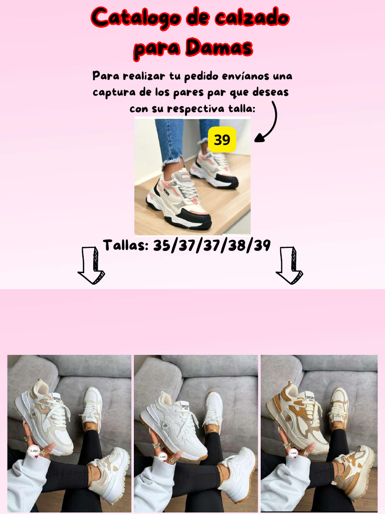 Catálogo de Calzado Dama Tallas 35-39 | PDF