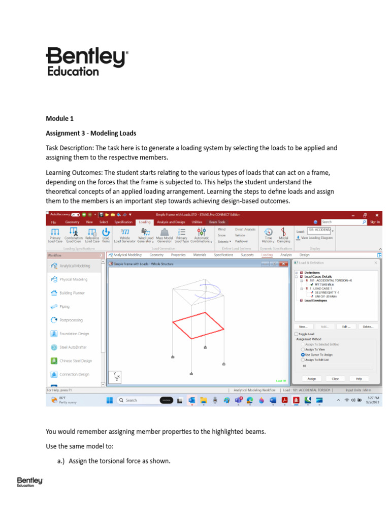 Modeling Loads in Structural Frames | PDF
