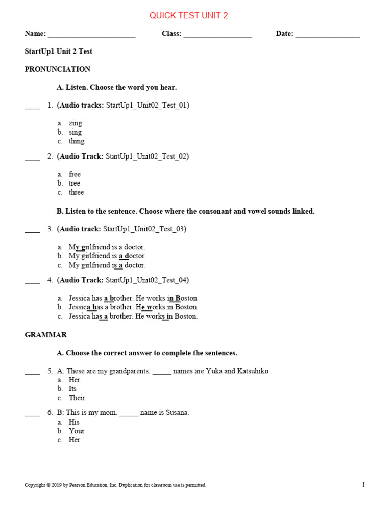 Test U2 hs | PDF | Language Families | Languages