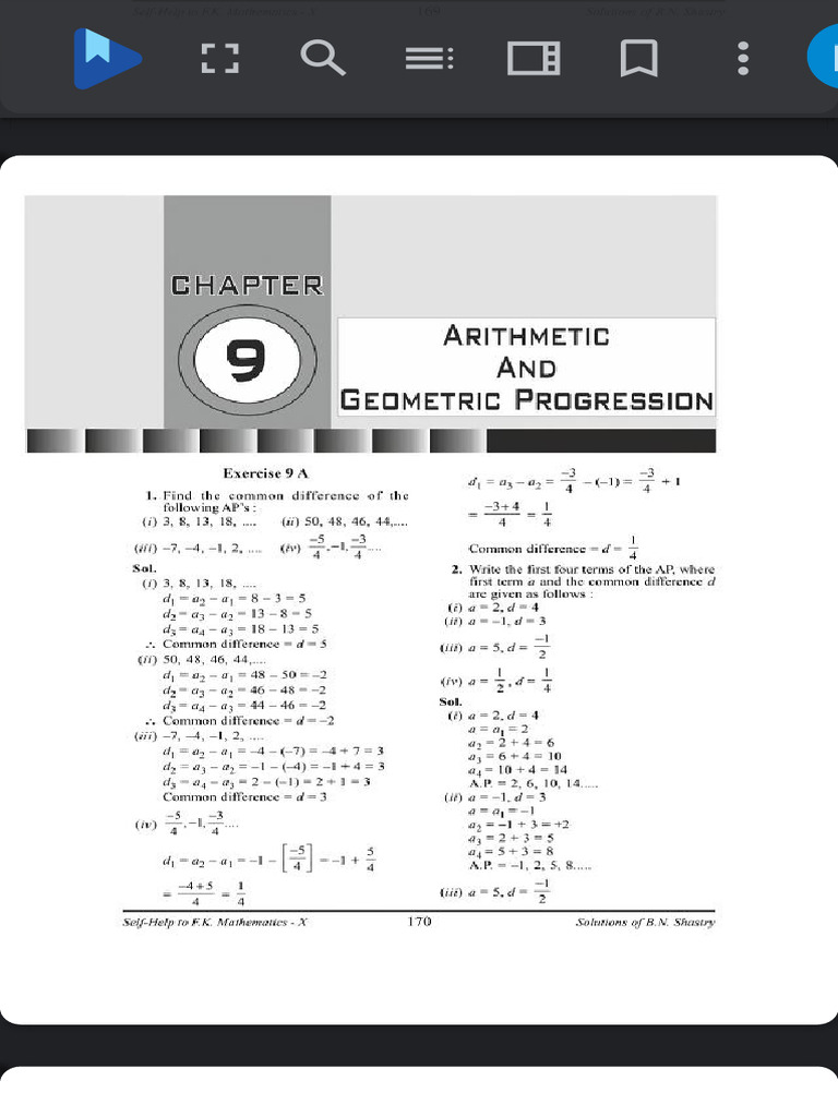 Class 8 AP Common Difference Solutions | PDF