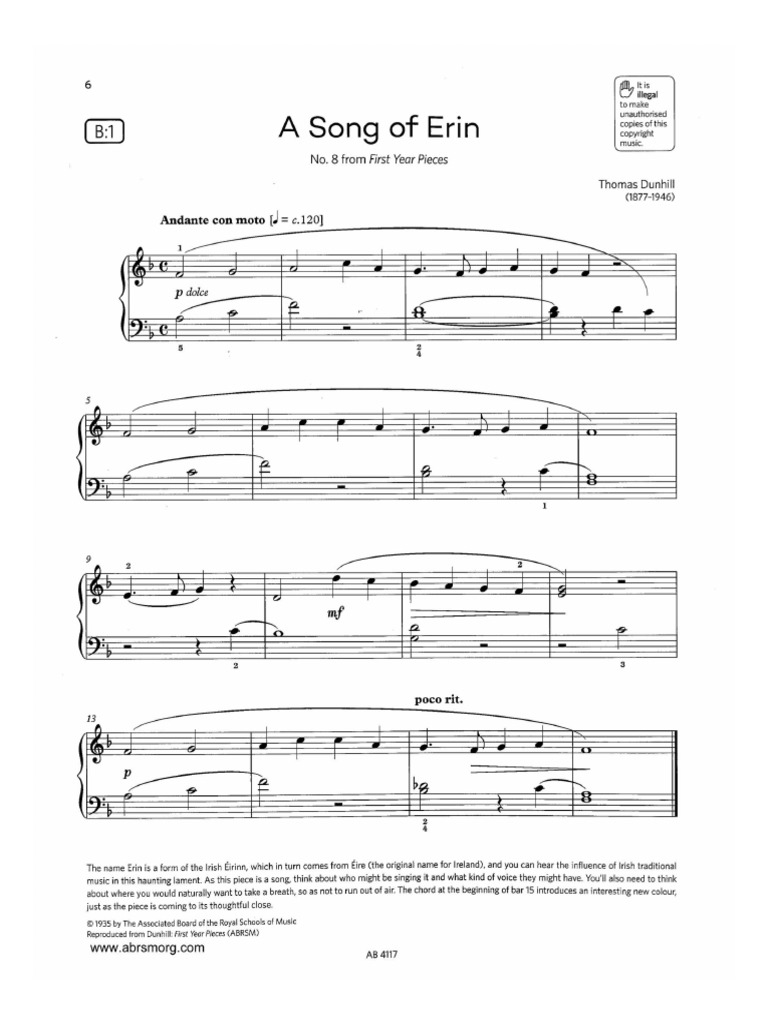 A Song of Erin ABRSM-G1 PDF | PDF
