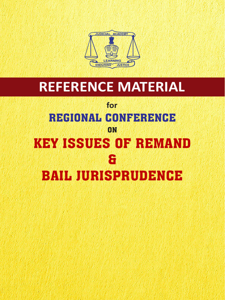 Key Issues of Remand and Bail Jurisprudence | PDF | Bail | Criminal ...