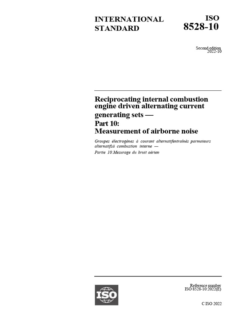 Iso 8528-10 2022 | PDF | Decibel | International Organization For ...