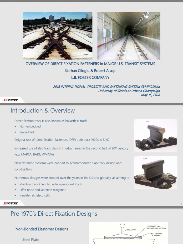Direct Fixation Fasteners in U.S. Transit | PDF | Screw | Insulator ...
