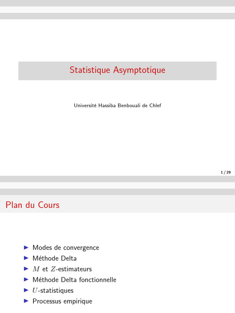 Méthode Delta en Statistique Asymptotique | PDF | Covariance ...