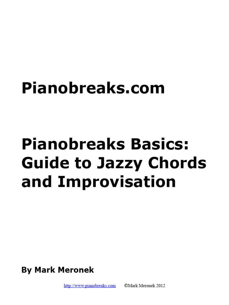 Jazzy Piano Chords & Improvisation Guide | PDF | Chord (Music) | Jazz